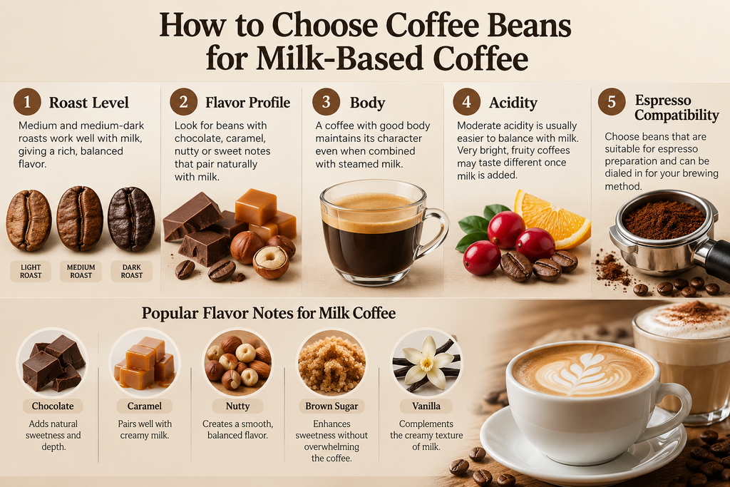 How to Choose Coffee Beans for Milk-Based Coffee