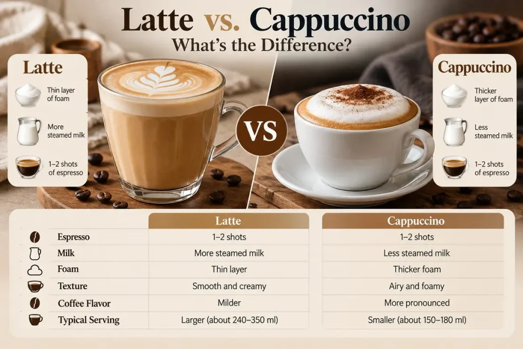 Latte vs. Cappuccino