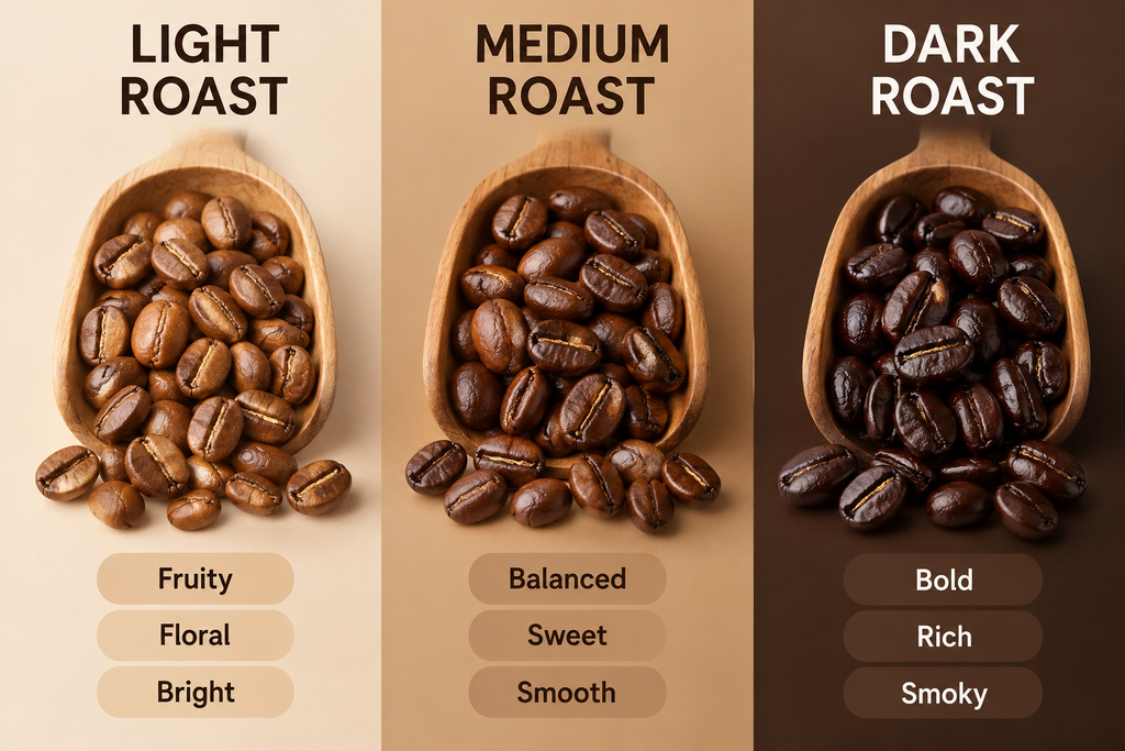Light vs. Medium vs. Dark Roast Coffee